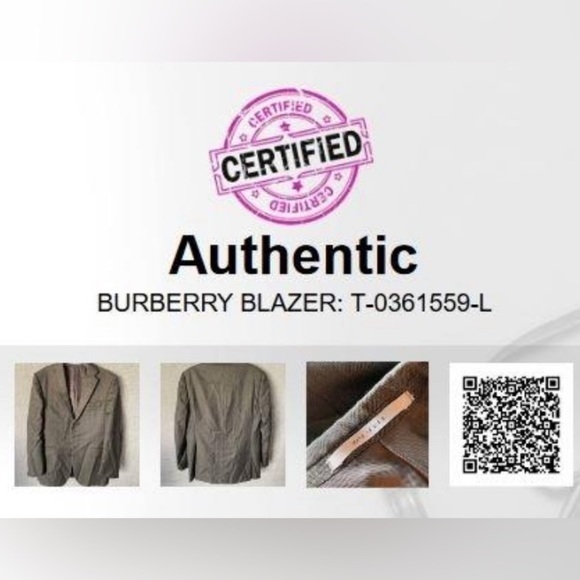 Burberry Men Dark Grey Stripe Blazer Size 40R EUC - Picture 6 of 13